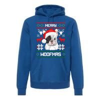 French Bulldog Gift For Merry Christmas Woofmas Frenchie Great Gift Premium Hoodie