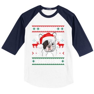 French Bulldog Gift For Merry Christmas Woofmas Frenchie Great Gift Baseball Sleeve Shirt