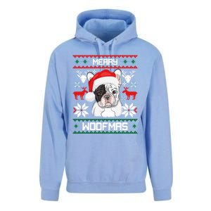 French Bulldog Gift For Merry Christmas Woofmas Frenchie Great Gift Unisex Surf Hoodie