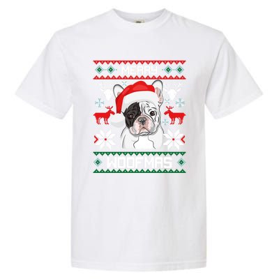 French Bulldog Gift For Merry Christmas Woofmas Frenchie Great Gift Garment-Dyed Heavyweight T-Shirt