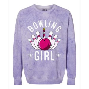 Funny Bowling Gift For Cool Bowler Birthday Party Colorblast Crewneck Sweatshirt