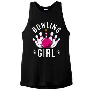 Funny Bowling Gift For Cool Bowler Birthday Party Ladies PosiCharge Tri-Blend Wicking Tank