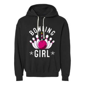 Funny Bowling Gift For Cool Bowler Birthday Party Garment-Dyed Fleece Hoodie