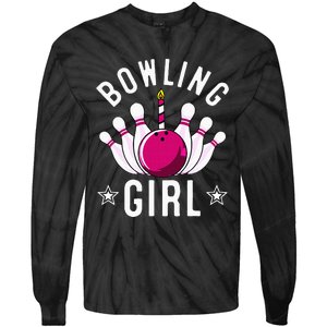 Funny Bowling Gift For Cool Bowler Birthday Party Tie-Dye Long Sleeve Shirt