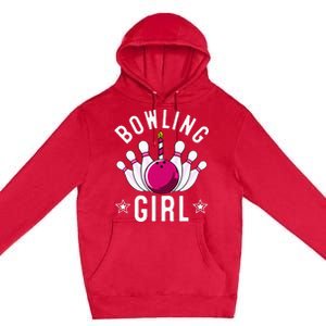 Funny Bowling Gift For Cool Bowler Birthday Party Premium Pullover Hoodie