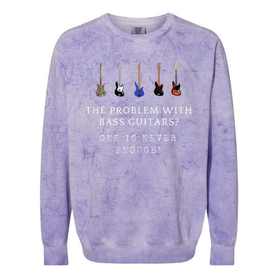 Funny Bass Guitar Colorblast Crewneck Sweatshirt