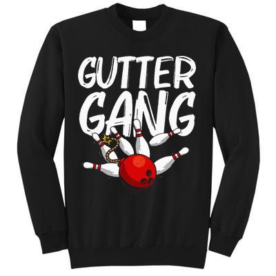 Funny Bowling Gift For Men Women Cool Gutter Gang Bowlers Sweatshirt