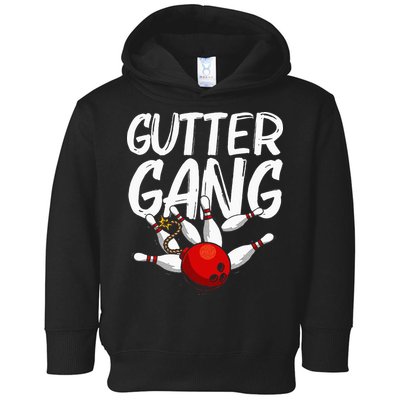 Funny Bowling Gift For Men Women Cool Gutter Gang Bowlers Toddler Hoodie
