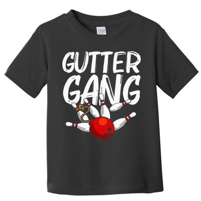 Funny Bowling Gift For Men Women Cool Gutter Gang Bowlers Toddler T-Shirt