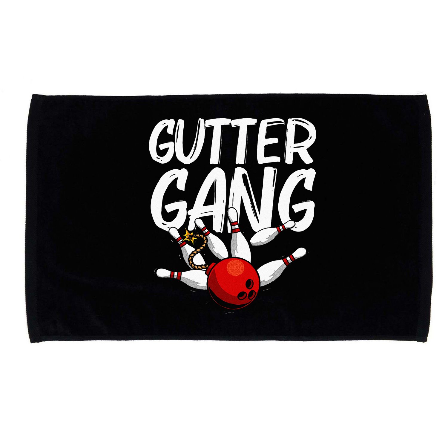 Funny Bowling Gift For Men Women Cool Gutter Gang Bowlers Microfiber Hand Towel