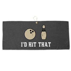 Funny Bowling Gift Shirts Id Hit That Quote Large Microfiber Waffle Golf Towel