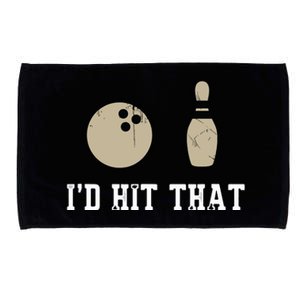 Funny Bowling Gift Shirts Id Hit That Quote Microfiber Hand Towel