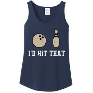 Funny Bowling Gift Shirts Id Hit That Quote Ladies Essential Tank