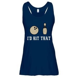 Funny Bowling Gift Shirts Id Hit That Quote Ladies Essential Flowy Tank