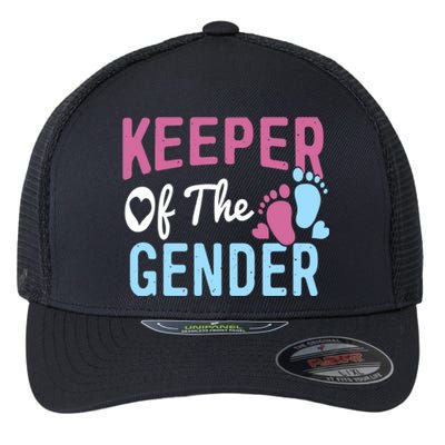 Funny Baby Gender Reveal - Keeper of the Gender Flexfit Unipanel Trucker Cap