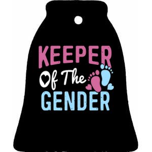 Funny Baby Gender Reveal - Keeper of the Gender Ceramic Bell Ornament