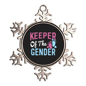 Funny Baby Gender Reveal - Keeper of the Gender Metallic Star Ornament