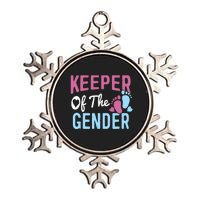 Funny Baby Gender Reveal - Keeper of the Gender Metallic Star Ornament