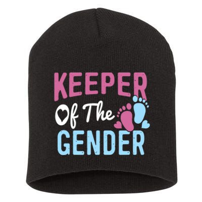 Funny Baby Gender Reveal - Keeper of the Gender Short Acrylic Beanie