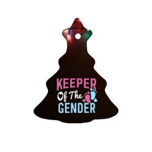 Funny Baby Gender Reveal - Keeper of the Gender Ceramic Tree Ornament