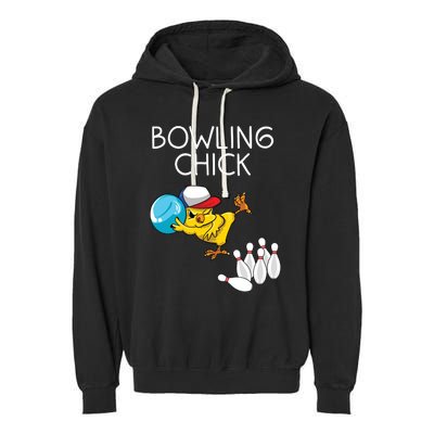 Funny Bowling Gift Women Cute Bowling Chick Sports Athlete Garment-Dyed Fleece Hoodie