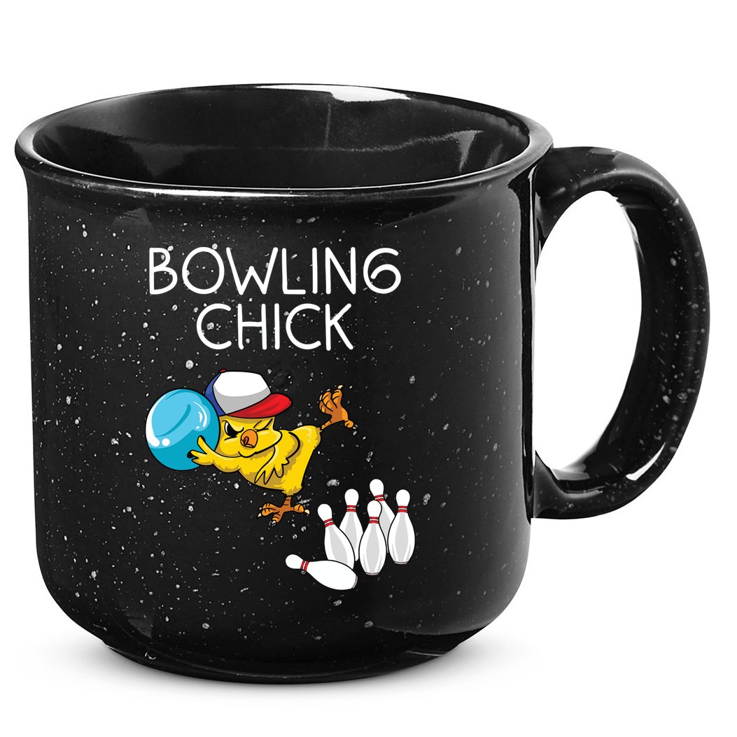 Funny Bowling Gift Women Cute Bowling Chick Sports Athlete 15oz Campfire Ceramic Mug