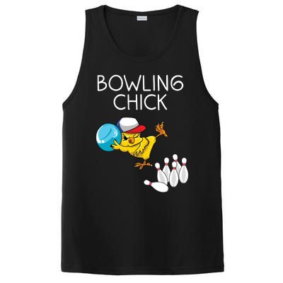 Funny Bowling Gift Women Cute Bowling Chick Sports Athlete PosiCharge Competitor Tank