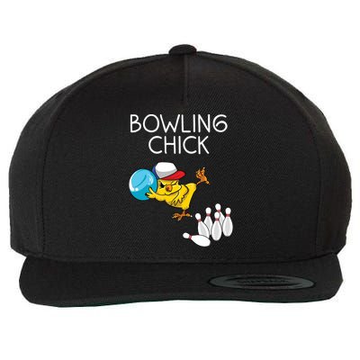 Funny Bowling Gift Women Cute Bowling Chick Sports Athlete Wool Snapback Cap