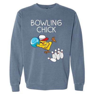 Funny Bowling Gift Women Cute Bowling Chick Sports Athlete Garment-Dyed Sweatshirt