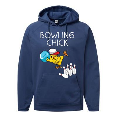 Funny Bowling Gift Women Cute Bowling Chick Sports Athlete Performance Fleece Hoodie