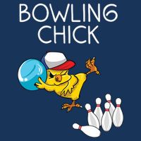 Funny Bowling Gift Women Cute Bowling Chick Sports Athlete Cooling Performance Crew T-Shirt
