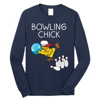 Funny Bowling Gift Women Cute Bowling Chick Sports Athlete Long Sleeve Shirt