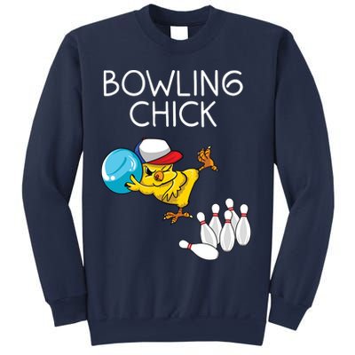 Funny Bowling Gift Women Cute Bowling Chick Sports Athlete Sweatshirt