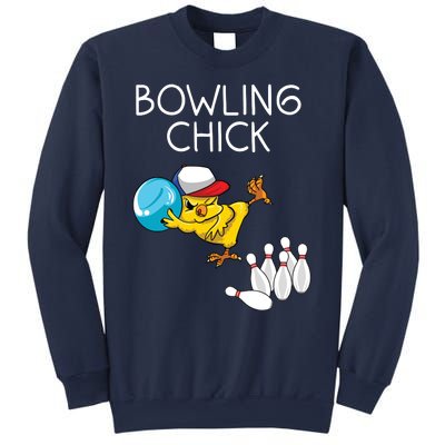 Funny Bowling Gift Women Cute Bowling Chick Sports Athlete Sweatshirt