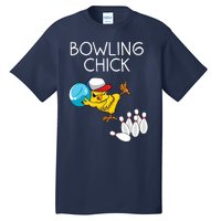 Funny Bowling Gift Women Cute Bowling Chick Sports Athlete Tall T-Shirt