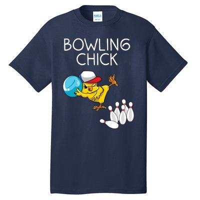 Funny Bowling Gift Women Cute Bowling Chick Sports Athlete Tall T-Shirt