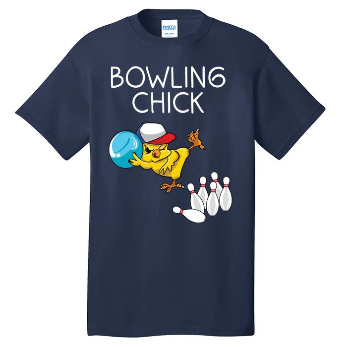 Funny Bowling Gift Women Cute Bowling Chick Sports Athlete Tall T-Shirt