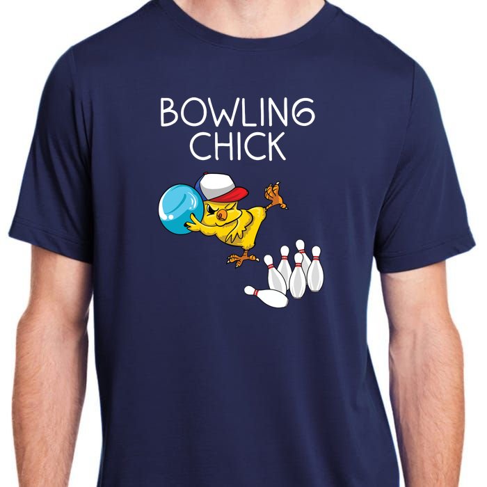 Funny Bowling Gift Women Cute Bowling Chick Sports Athlete Adult ChromaSoft Performance T-Shirt