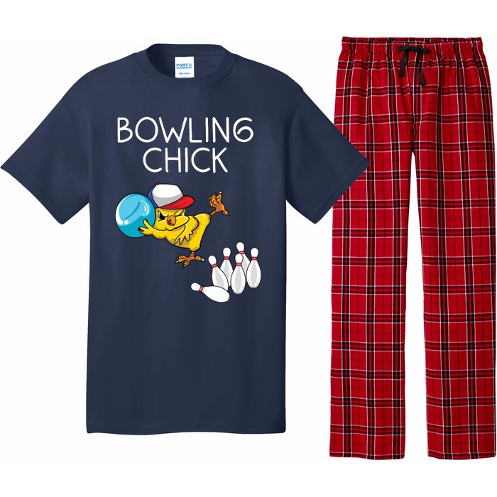 Funny Bowling Gift Women Cute Bowling Chick Sports Athlete Pajama Set