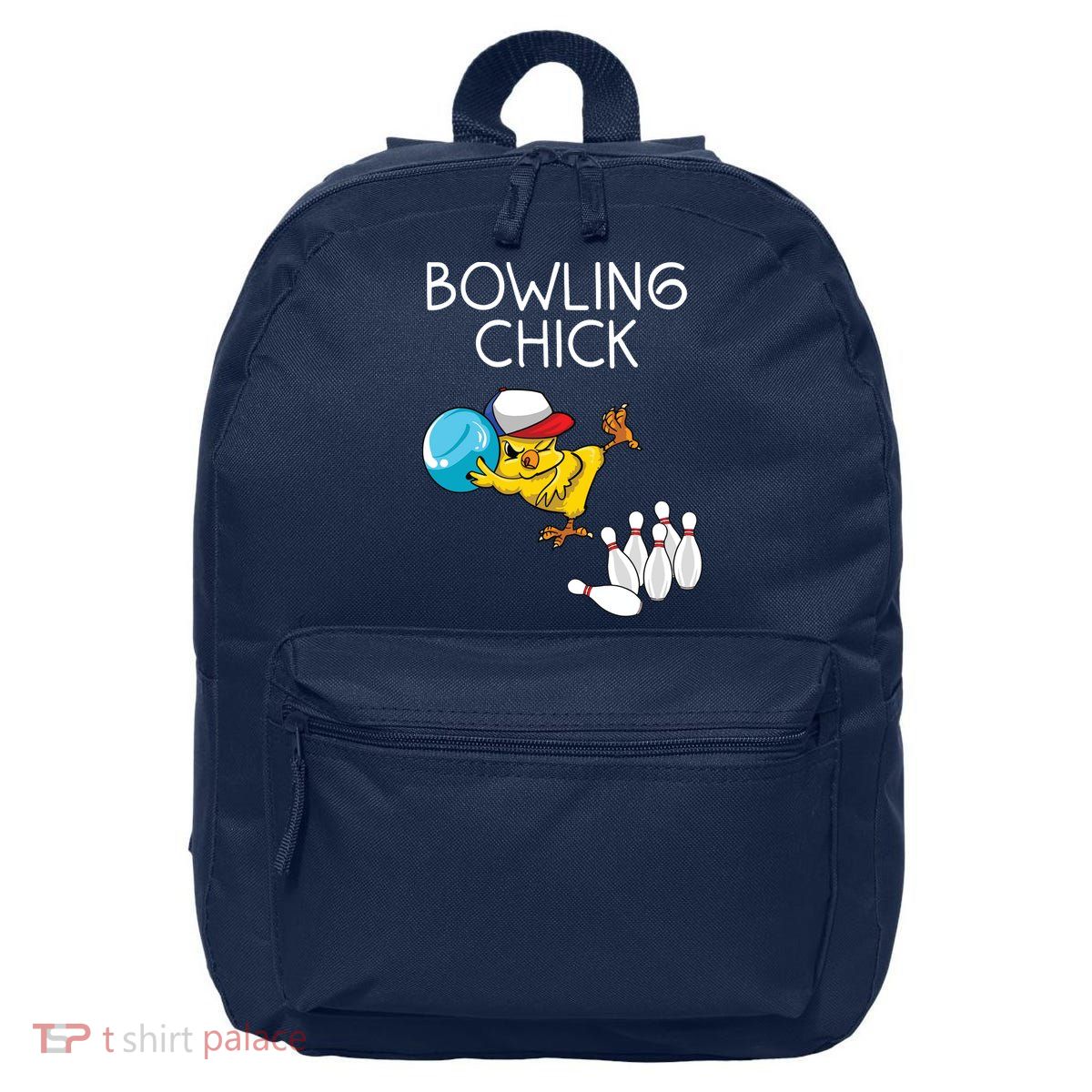 Funny Bowling Gift Women Cute Bowling Chick Sports Athlete 16 in Basic Backpack