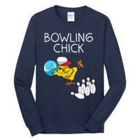 Funny Bowling Gift Women Cute Bowling Chick Sports Athlete Tall Long Sleeve T-Shirt