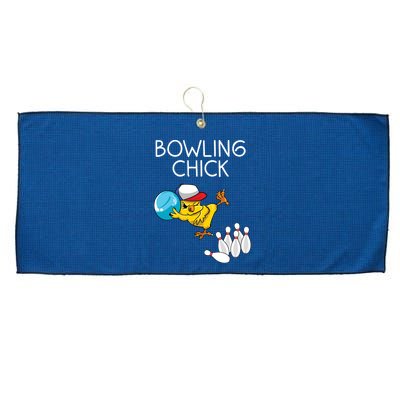 Funny Bowling Gift Women Cute Bowling Chick Sports Athlete Large Microfiber Waffle Golf Towel