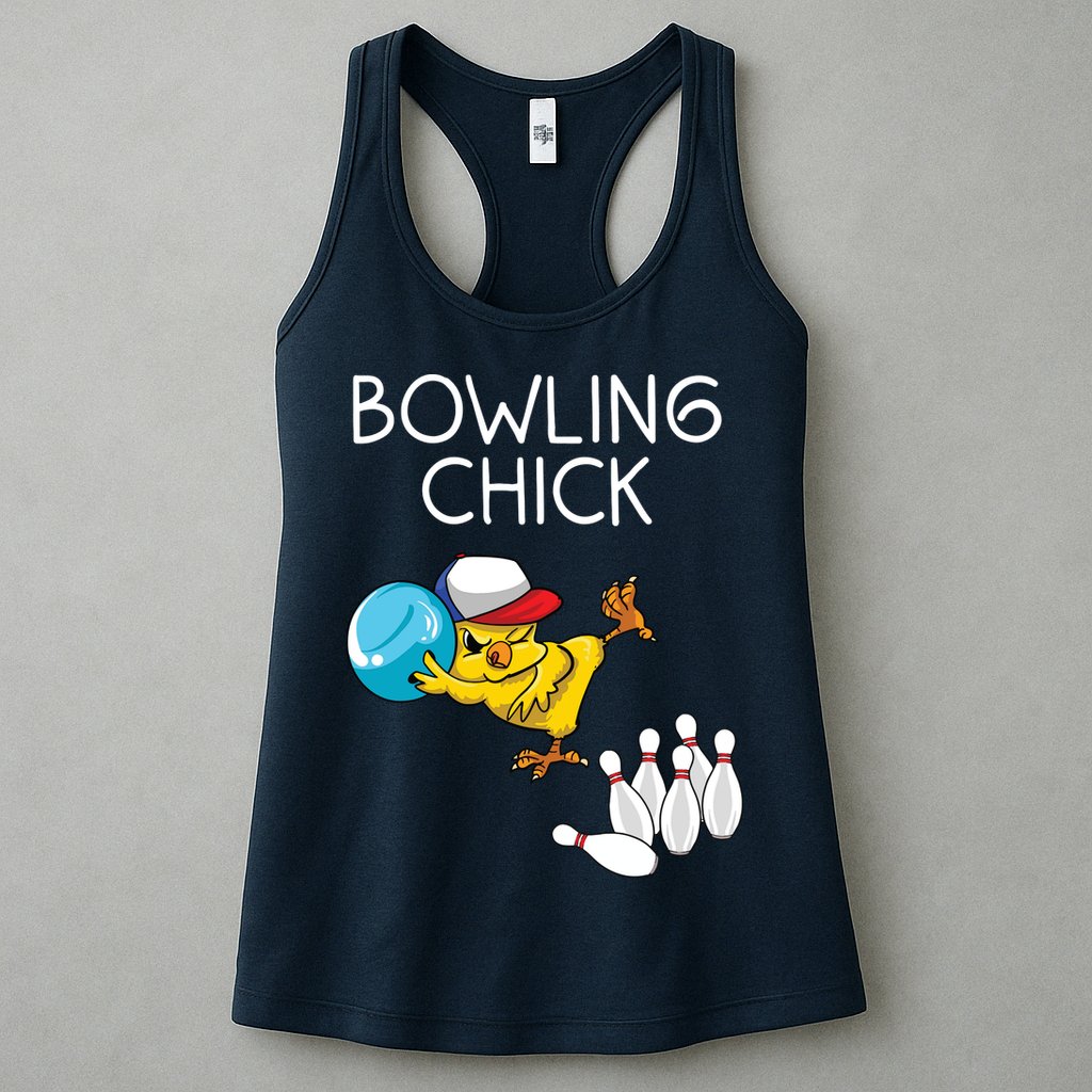 Funny Bowling Gift Women Cute Bowling Chick Sports Athlete Womens Tank Top