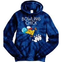 Funny Bowling Gift Women Cute Bowling Chick Sports Athlete Tie Dye Hoodie