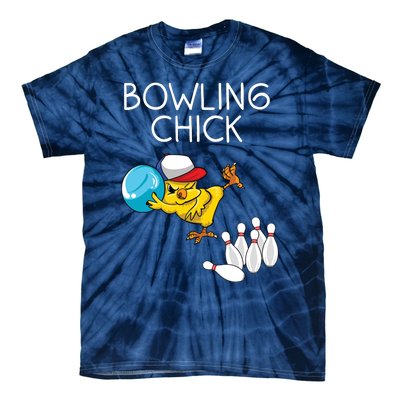 Funny Bowling Gift Women Cute Bowling Chick Sports Athlete Tie-Dye T-Shirt