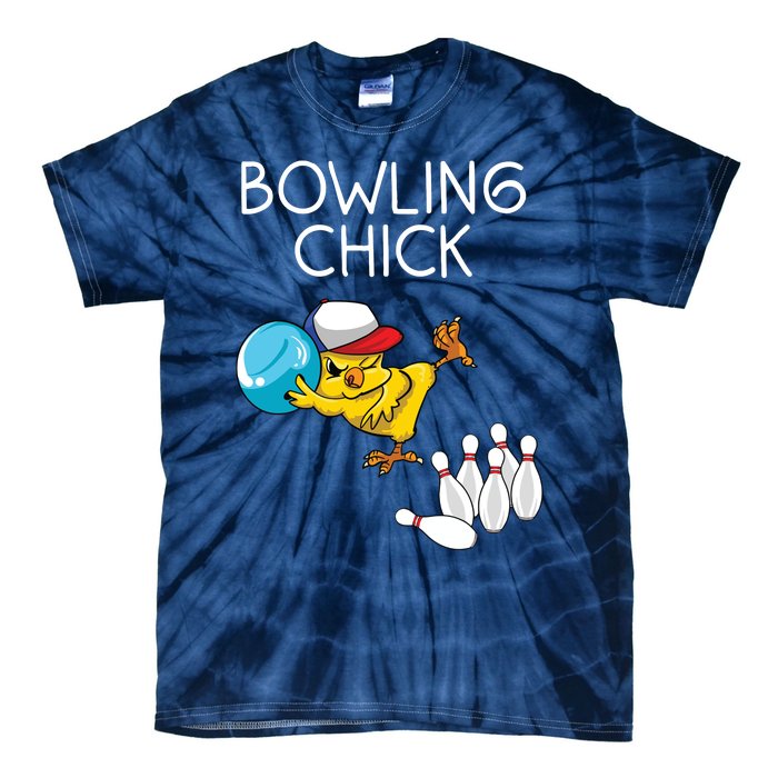 Funny Bowling Gift Women Cute Bowling Chick Sports Athlete Tie-Dye T-Shirt