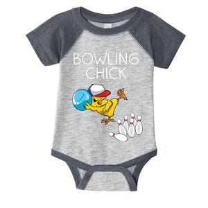 Funny Bowling Gift Women Cute Bowling Chick Sports Athlete Infant Baby Jersey Bodysuit