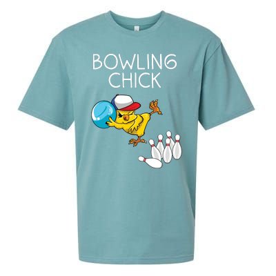 Funny Bowling Gift Women Cute Bowling Chick Sports Athlete Sueded Cloud Jersey T-Shirt