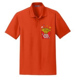 Fries Before Guys: Valentines Present Girls Dating Gift Dry Zone Grid Polo