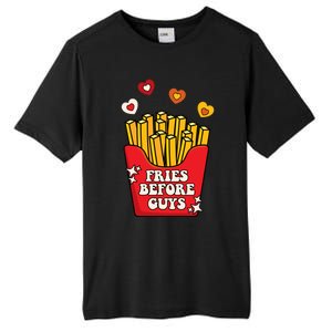 Fries Before Guys: Valentines Present Girls Dating Gift Tall Fusion ChromaSoft Performance T-Shirt